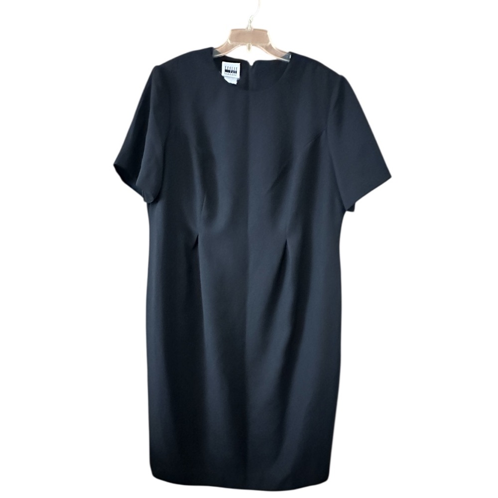 Retro Leslie Fay Black Short Sleeve Dress women’s size 18WP‎ (F1)